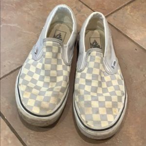 Checkered Slide On Vans